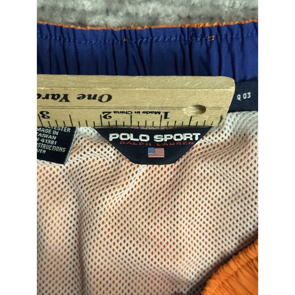Polo Sport Ralph Lauren Swim Trunks Men's 32 Orange Lined Nylon